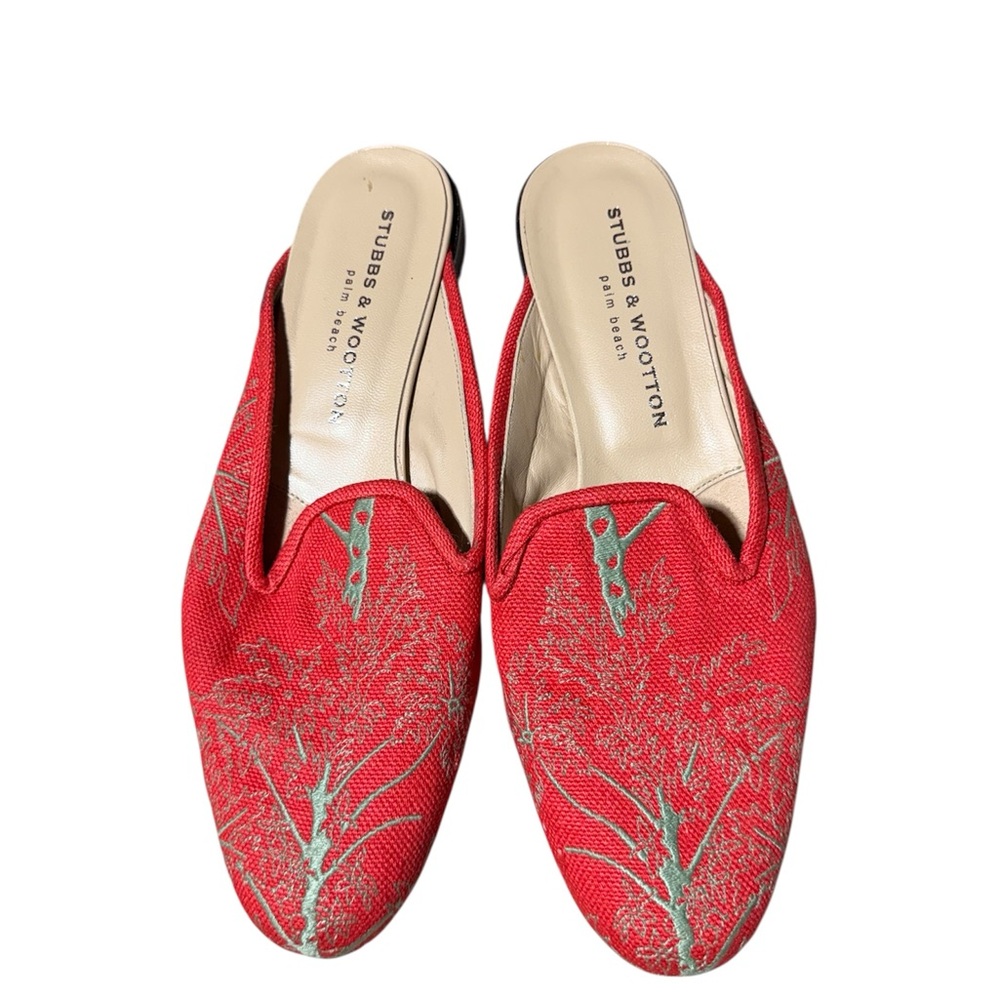 Stubbs & Wootton  Embroidered Mules